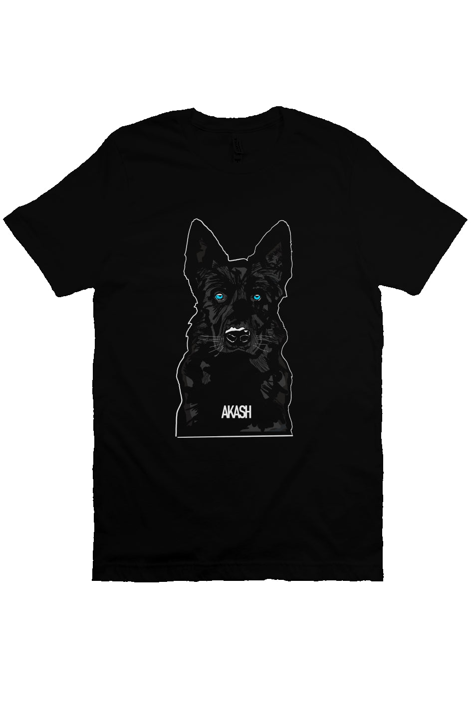 AKASH Black Dog Tee