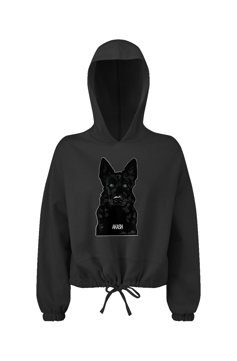 Ladies' Cropped Oversize Hooded Sweatshirt