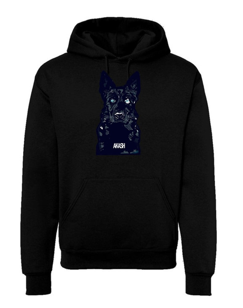 AKASH Black Dog Hoodie