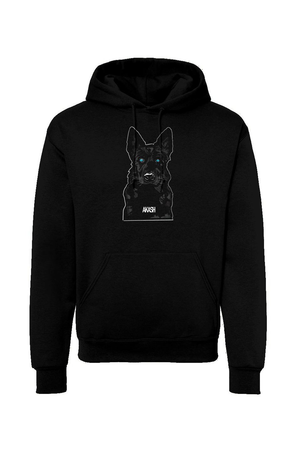 AKASH Black Dog Hoodie