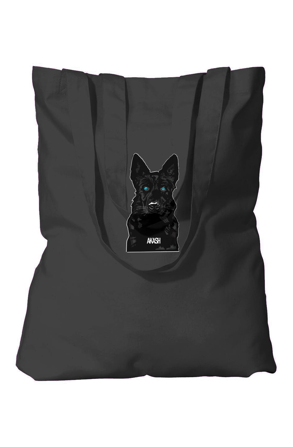AKASH Black Dog Eco-Friendly Tote Bag